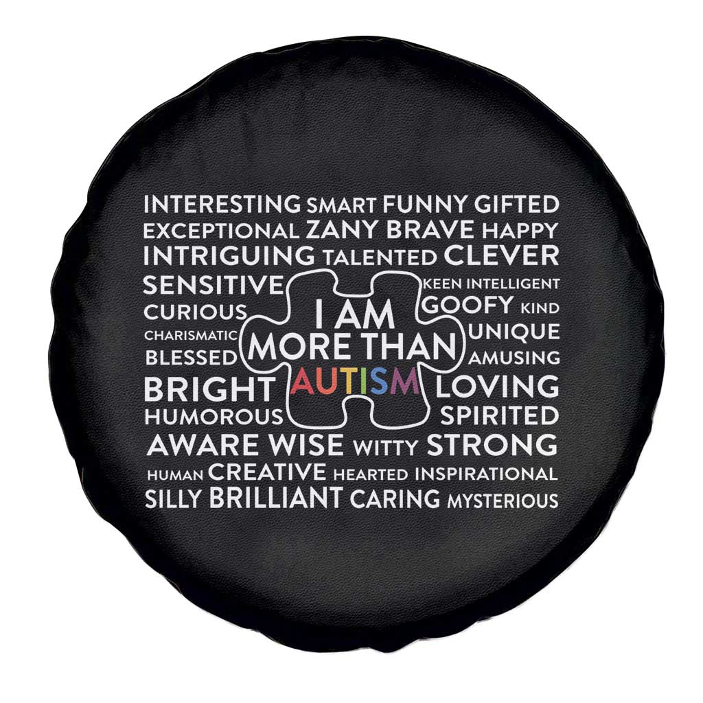 Autism Awareness Spare Tire Cover I Am More Than Autism Puzzle Piece TS11 Print Your Wear