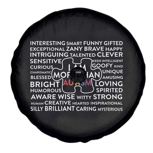 Autism Awareness Spare Tire Cover I Am More Than Autism Puzzle Piece TS11 Print Your Wear