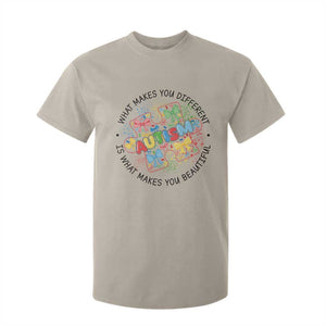 Funny Autism Awareness What Makes You Different Is What Makes You Beautiful T Shirt For Kid Coquette Puzzle TS11 Sand Print Your Wear