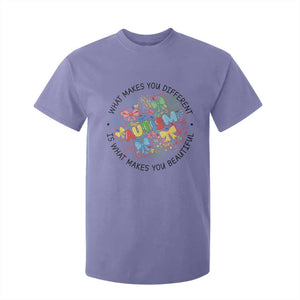 Funny Autism Awareness What Makes You Different Is What Makes You Beautiful T Shirt For Kid Coquette Puzzle TS11 Violet Print Your Wear