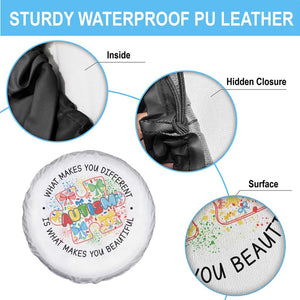 Funny Autism Awareness What Makes You Different Is What Makes You Beautiful Spare Tire Cover Coquette Puzzle TS11 Print Your Wear