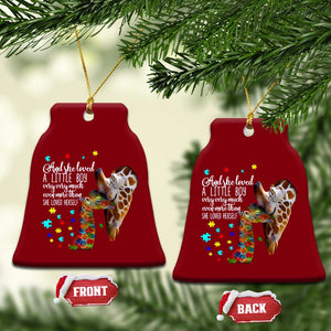 And She Loved A Little Boy Very Much Even More Than She Loved Herself Ceramic Ornament Autism Awareness Giraffes TS11 Print Your Wear