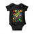 Funny Autism Awareness Dinosaur Baby Onesie Autism Arawrrness Monster Truck Puzzle Pieces TS11 Black Print Your Wear