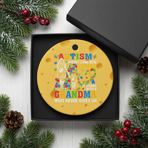 Autism Grandma Ceramic Ornament Autism Doesn't Come With A Manual It Comes With A Grandma TS11 1pc Yellow Cheese Print Your Wear