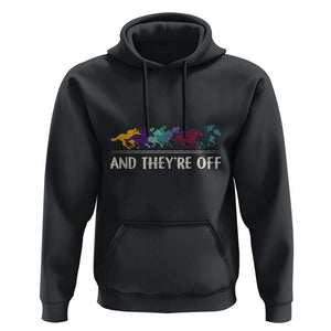 Horse Racing Hoodie And They're Off Vintage Jockey TS11 Black Print Your Wear