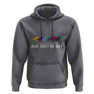 Horse Racing Hoodie And They're Off Vintage Jockey TS11 Charcoal Print Your Wear