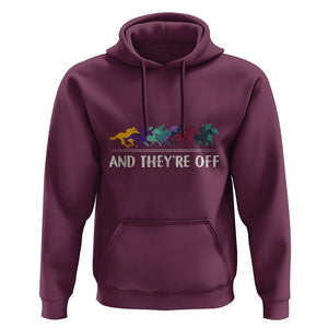 Horse Racing Hoodie And They're Off Vintage Jockey TS11 Maroon Print Your Wear