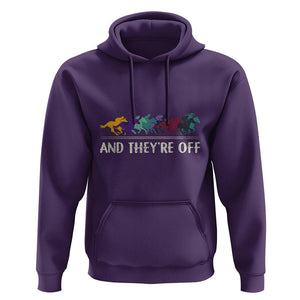 Horse Racing Hoodie And They're Off Vintage Jockey TS11 Purple Print Your Wear