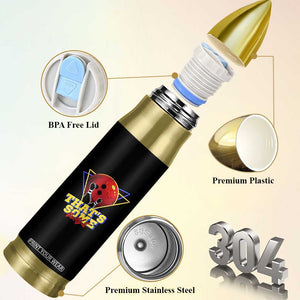 80s Bowling Bullet Tumbler That's Some Bowlshit Neon Retro Ball Pins Strike Spilt TS11 Print Your Wear