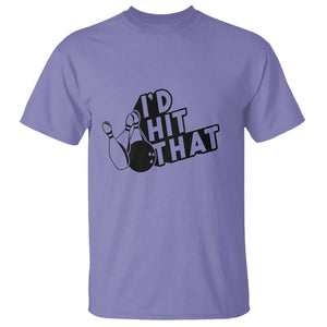Funny Bowling T Shirt I'D Hit That Quote Bowling Pin Ball TS11 Violet Print Your Wear