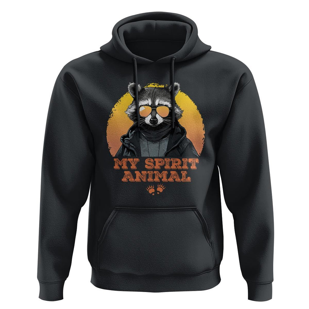 Funny Raccoon Hoodie My Spirit Animal Cute Trash Panda TS11 Black Print Your Wear