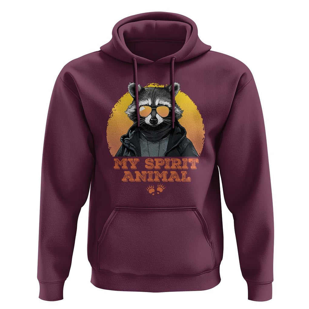 Funny Raccoon Hoodie My Spirit Animal Cute Trash Panda TS11 Maroon Print Your Wear