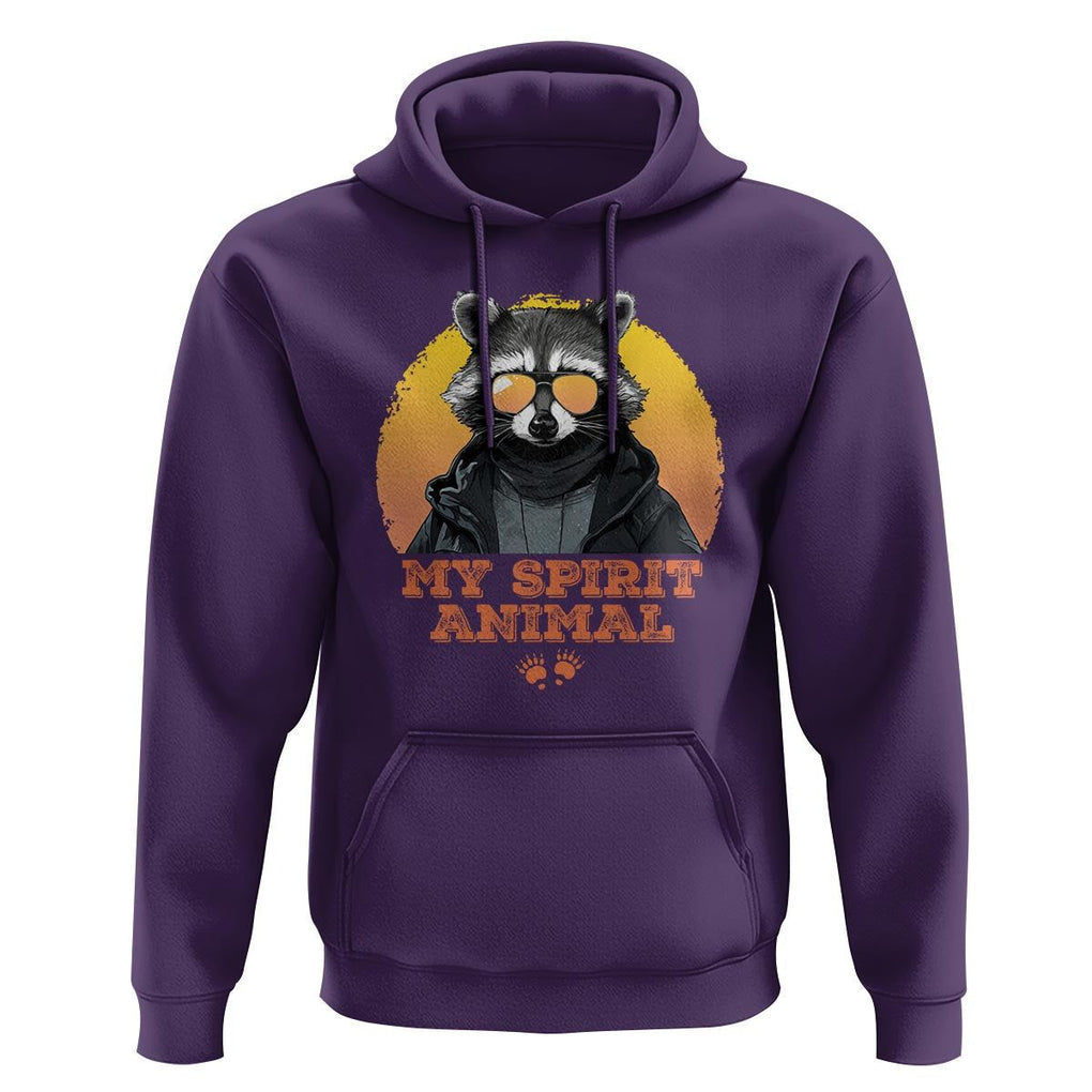 Funny Raccoon Hoodie My Spirit Animal Cute Trash Panda TS11 Purple Print Your Wear