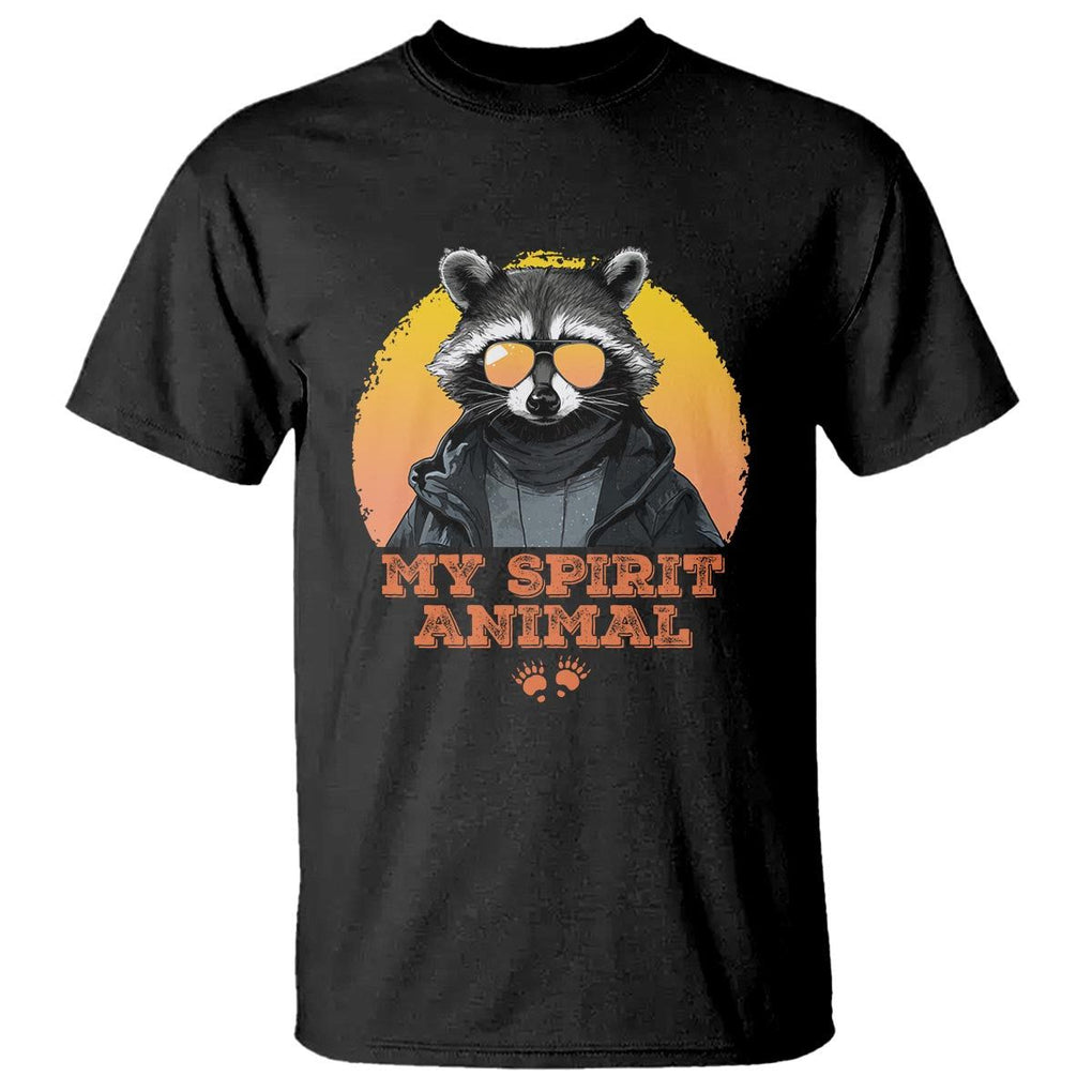 Funny Raccoon T Shirt My Spirit Animal Cute Trash Panda TS11 Black Print Your Wear
