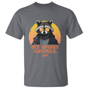 Funny Raccoon T Shirt My Spirit Animal Cute Trash Panda TS11 Charcoal Print Your Wear
