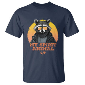Funny Raccoon T Shirt My Spirit Animal Cute Trash Panda TS11 Navy Print Your Wear