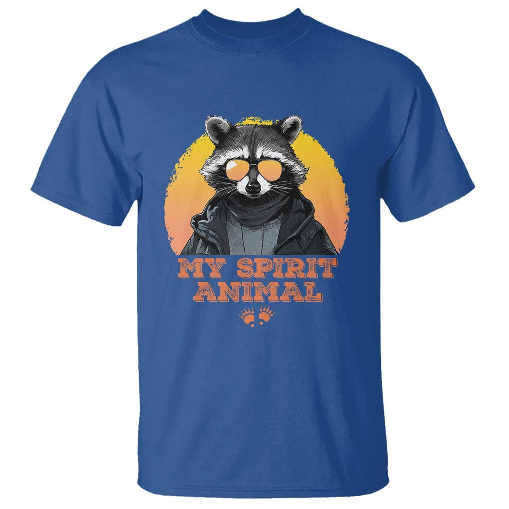 Funny Raccoon T Shirt My Spirit Animal Cute Trash Panda TS11 Royal Blue Print Your Wear