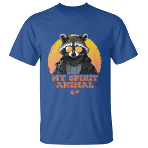 Funny Raccoon T Shirt My Spirit Animal Cute Trash Panda TS11 Royal Blue Print Your Wear