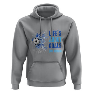 Soccer Lover Hoodie Life's About Goals And Assists Coach TS11 Sport Gray Print Your Wear