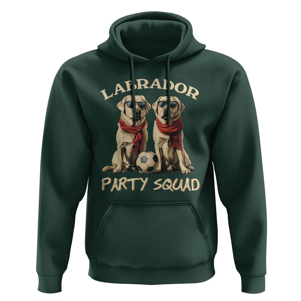 Labrador Retriever Dog Hoodie Black Labrador Party Squad Love TS11 Dark Forest Green Print Your Wear