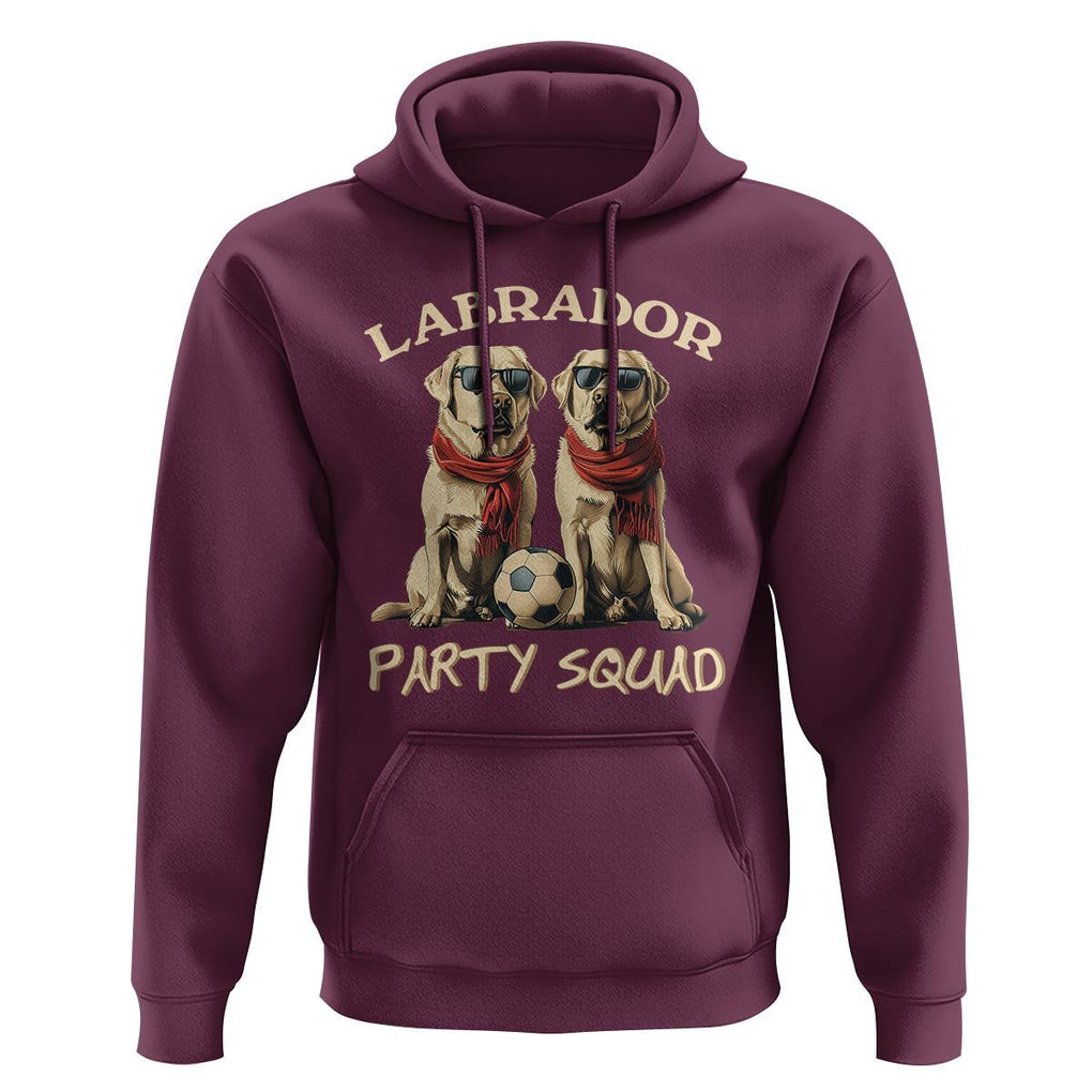 Labrador Retriever Dog Hoodie Black Labrador Party Squad Love TS11 Maroon Print Your Wear