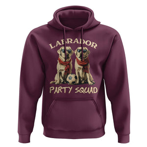 Labrador Retriever Dog Hoodie Black Labrador Party Squad Love TS11 Maroon Print Your Wear