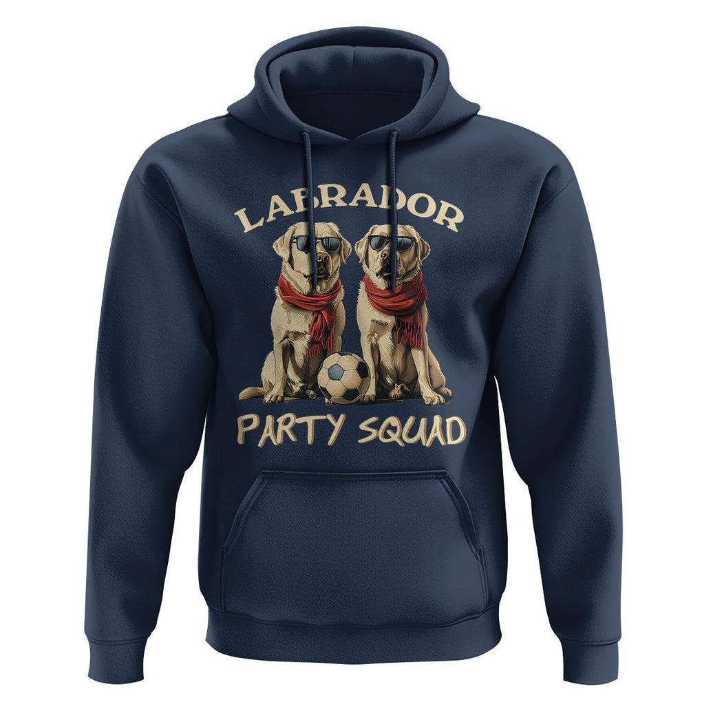 Labrador Retriever Dog Hoodie Black Labrador Party Squad Love TS11 Navy Print Your Wear