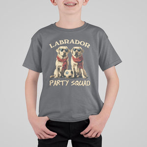 Labrador Retriever Dog T Shirt For Kid Black Labrador Party Squad Love TS11 Charcoal Print Your Wear