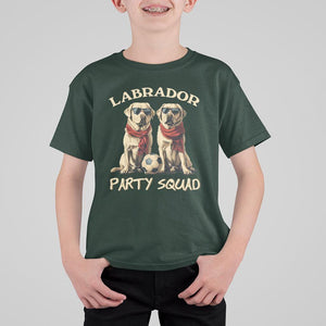 Labrador Retriever Dog T Shirt For Kid Black Labrador Party Squad Love TS11 Dark Forest Green Print Your Wear