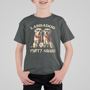 Labrador Retriever Dog T Shirt For Kid Black Labrador Party Squad Love TS11 Dark Heather Print Your Wear