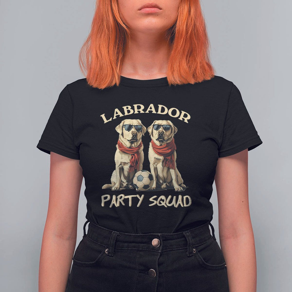 Labrador Retriever Dog T Shirt For Women Black Labrador Party Squad Love TS11 Black Print Your Wear