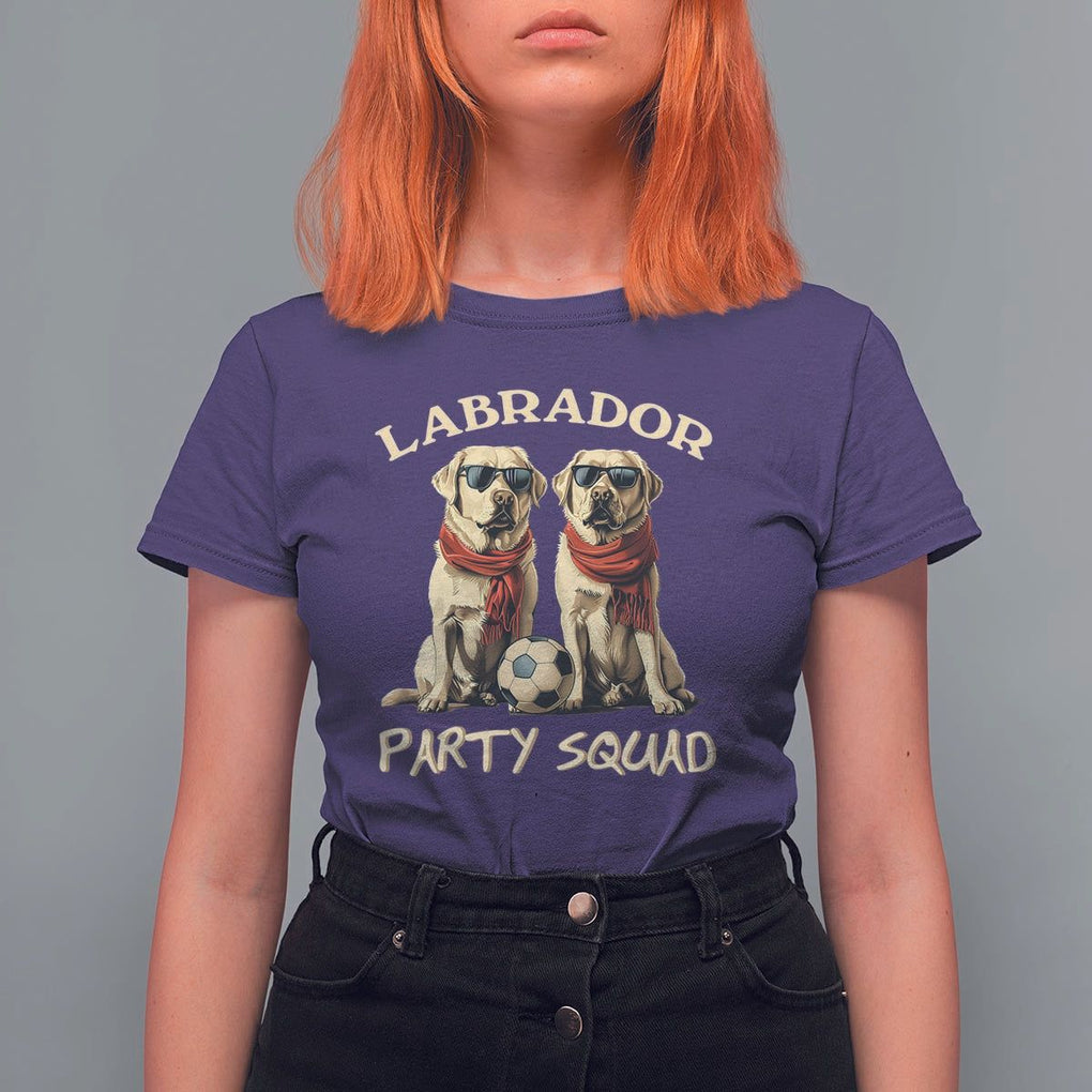 Labrador Retriever Dog T Shirt For Women Black Labrador Party Squad Love TS11 Purple Print Your Wear