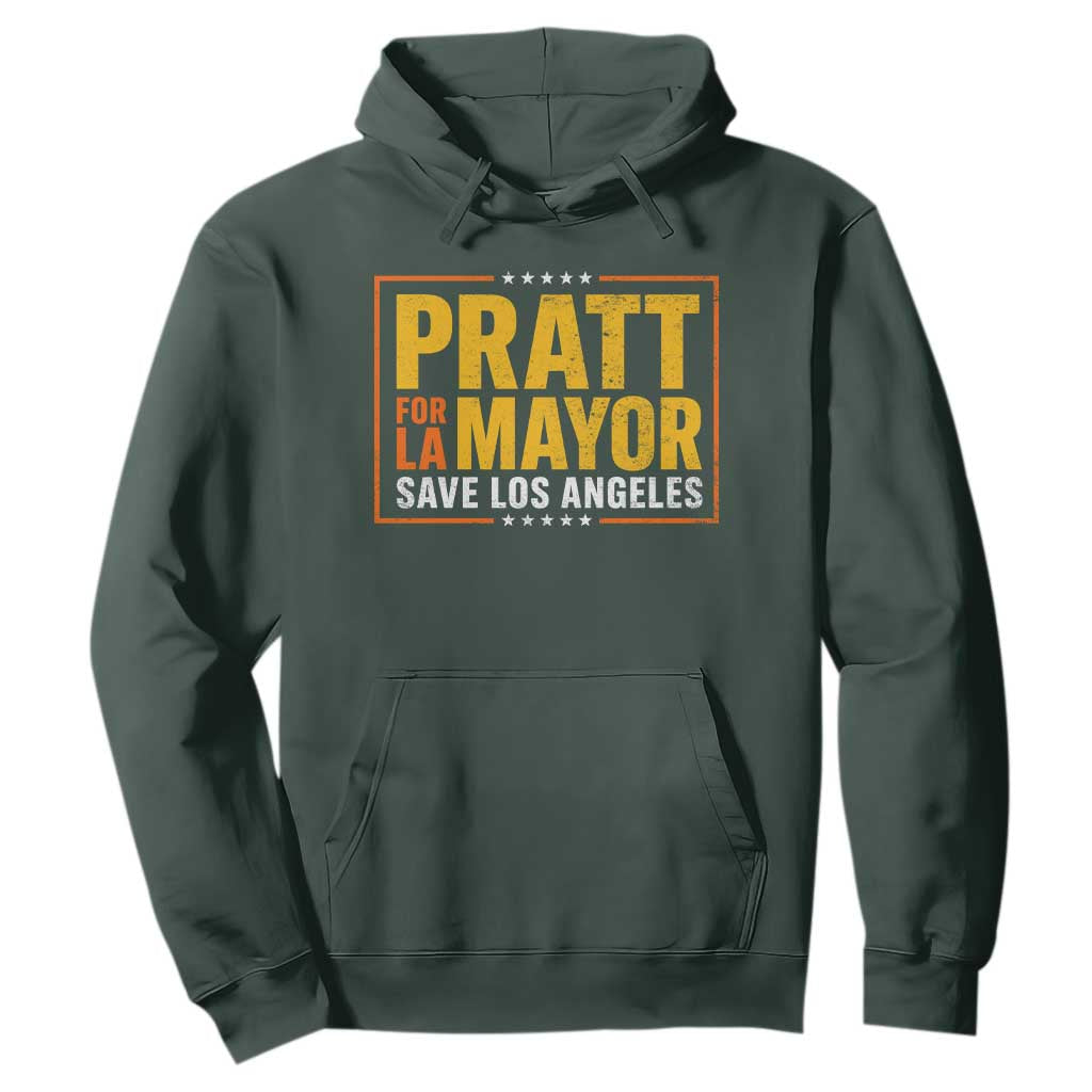 Pratt For Mayor Save Los Angeles Hoodie Spencer Supporter TS11 Dark Forest Green Print Your Wear