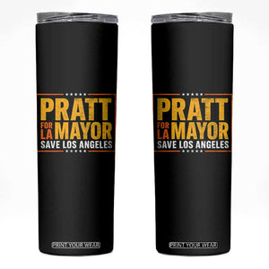 Pratt For Mayor Save Los Angeles Skinny Tumbler Spencer Supporter TS11 Black Print Your Wear