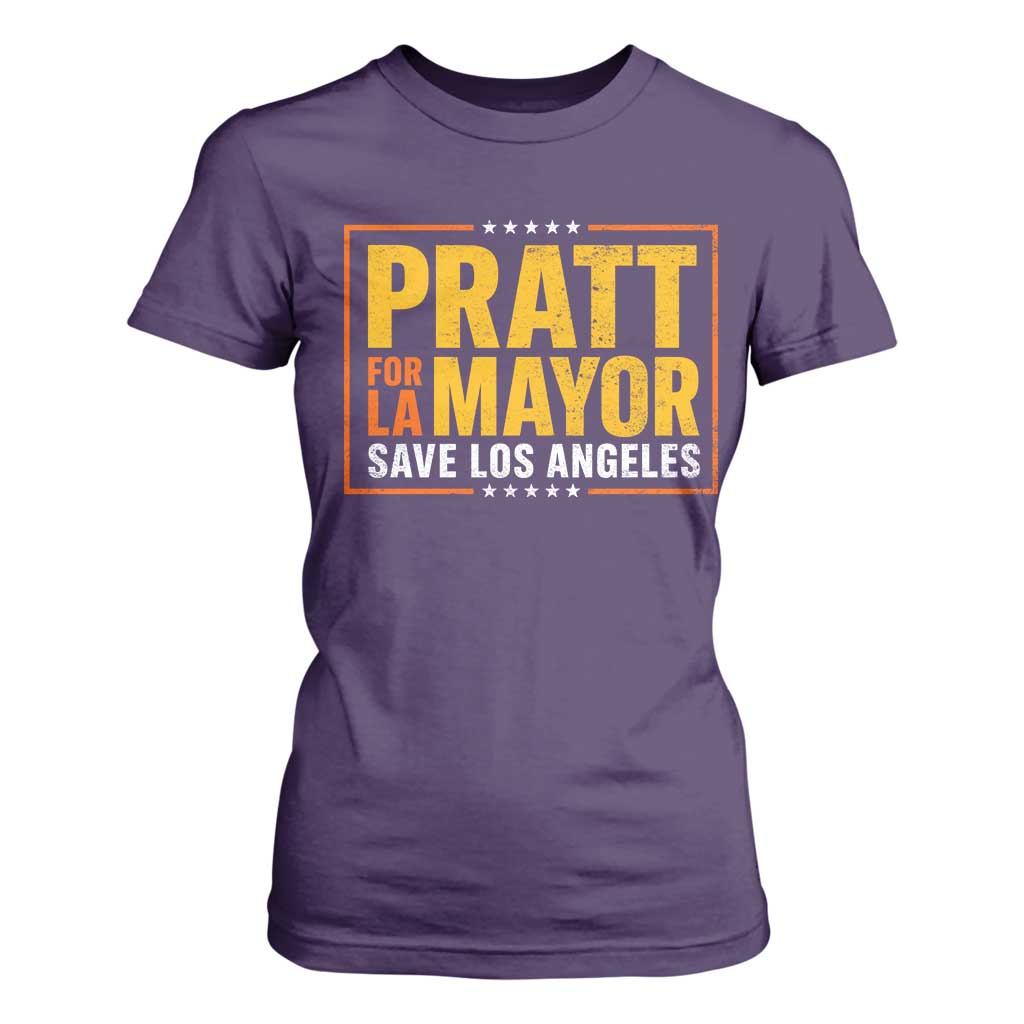Pratt For Mayor Save Los Angeles T Shirt For Women Spencer Supporter TS11 Purple Print Your Wear