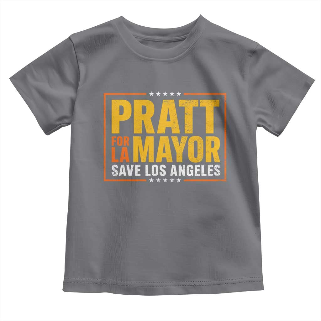 Pratt For Mayor Save Los Angeles Toddler T Shirt Spencer Supporter TS11 Charcoal Print Your Wear