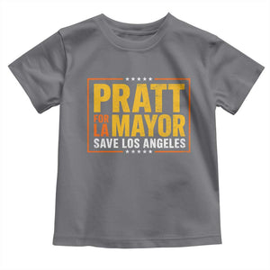 Pratt For Mayor Save Los Angeles Toddler T Shirt Spencer Supporter TS11 Charcoal Print Your Wear
