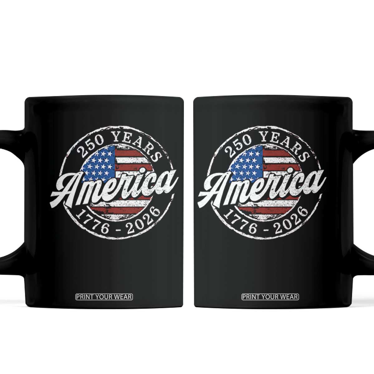 America 250 Years 1776 2026 Coffee Mug 250th Anniversary USA Vintage USA Flag