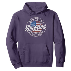 America 250 Years 1776 2026 Hoodie 250th Anniversary USA Vintage USA Flag TS11 Purple Print Your Wear