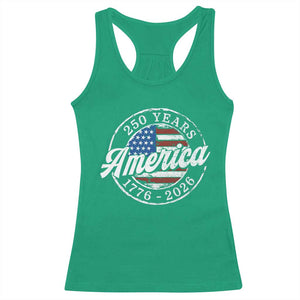 America 250 Years 1776 2026 Racerback Tank Top 250th Anniversary USA Vintage USA Flag