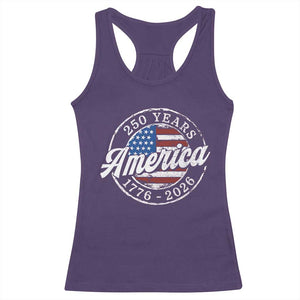 America 250 Years 1776 2026 Racerback Tank Top 250th Anniversary USA Vintage USA Flag