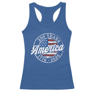 America 250 Years 1776 2026 Racerback Tank Top 250th Anniversary USA Vintage USA Flag