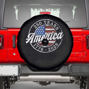 America 250 Years 1776 2026 Spare Tire Cover 250th Anniversary USA Vintage USA Flag TS11 Black Print Your Wear