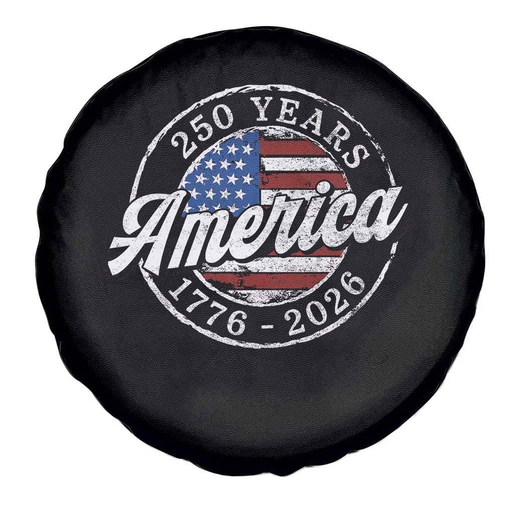 America 250 Years 1776 2026 Spare Tire Cover 250th Anniversary USA Vintage USA Flag TS11 Print Your Wear