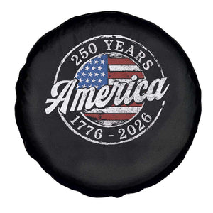 America 250 Years 1776 2026 Spare Tire Cover 250th Anniversary USA Vintage USA Flag TS11 Print Your Wear