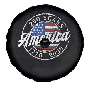 America 250 Years 1776 2026 Spare Tire Cover 250th Anniversary USA Vintage USA Flag TS11 Print Your Wear