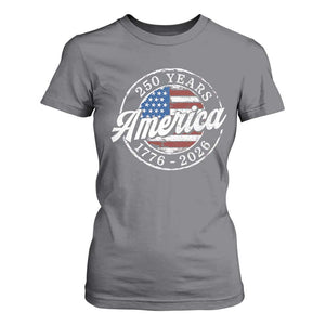 America 250 Years 1776 2026 T Shirt For Women 250th Anniversary USA Vintage USA Flag