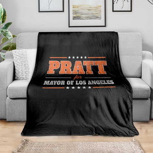 Pratt For Mayor Of Los Angeles Throw Blanket LA Mayoral Election US Political TS11 Print Your Wear