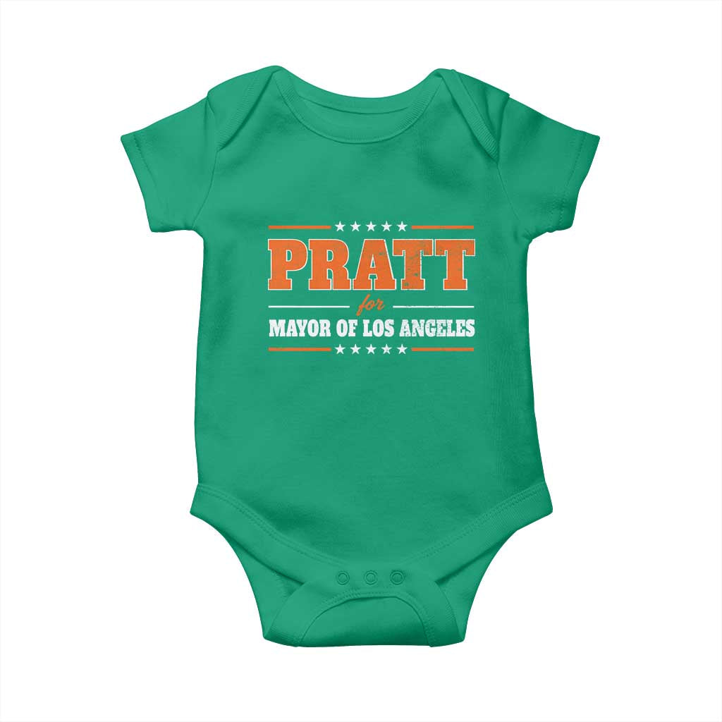 Pratt For Mayor Of Los Angeles Baby Onesie LA Mayoral Election US Political TS11 Irish Green Print Your Wear