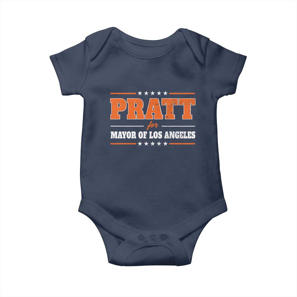 Pratt For Mayor Of Los Angeles Baby Onesie LA Mayoral Election US Political TS11 Navy Print Your Wear